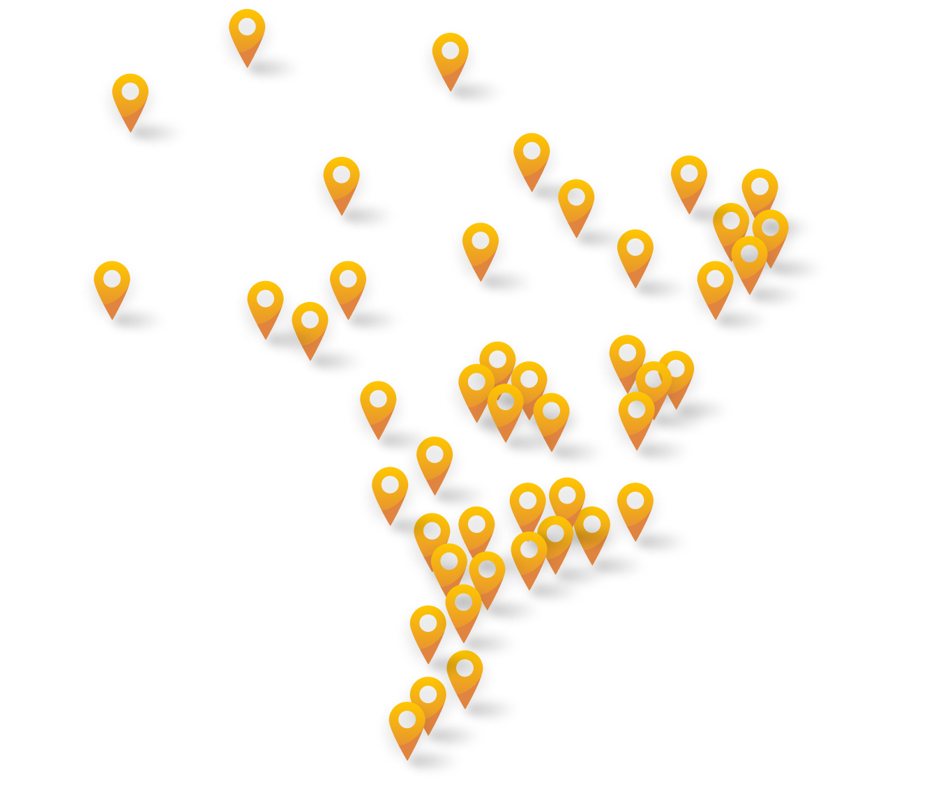 Mapa do Brasil mostrando os laboratórios credenciados